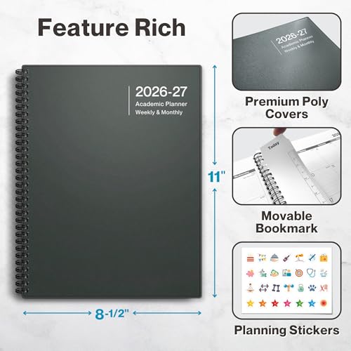 Planner Book Large 8.5x11 Weekly Monthly Daily Agenda