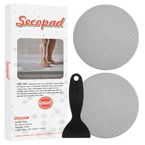 Round Non Slip Bathtub Stickers with Scraper