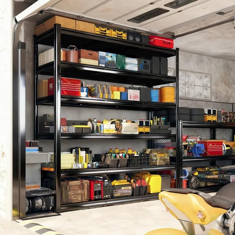 Garage Shelving Heavy Duty Storage Shelves 3000 LBS Adjustable Metal Shelving Uints and Storage for Garage