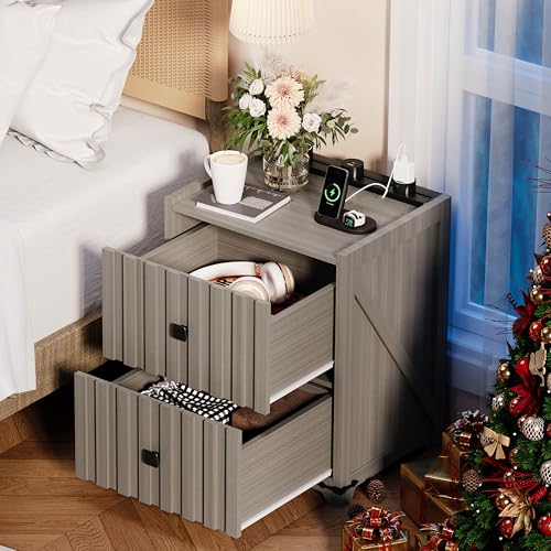 Night Stand with Charging Station