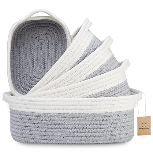 Rectangle Rope Baskets Set of 5