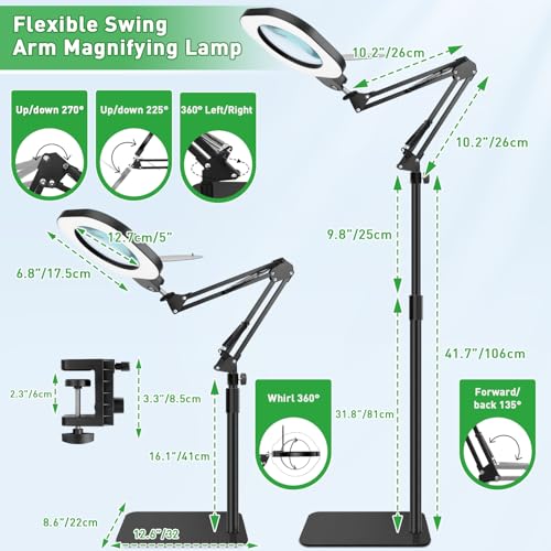 Magnifying Glass with Light and Stand