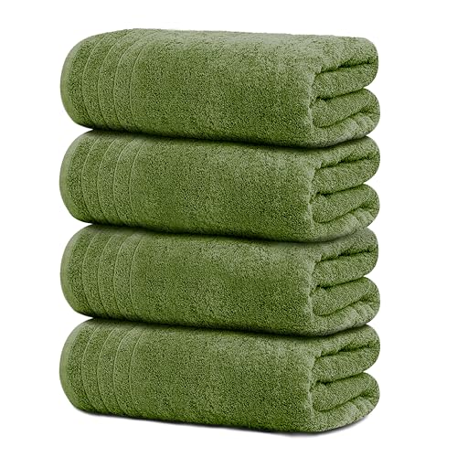 Pack of 4 Extra Large Bath Towels 30 x 60 Inches