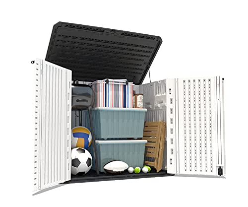 26 Cu.Ft Storage Shed Horizontal Storage Cabinet Resin