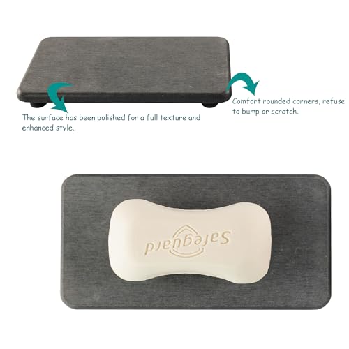 2Pcs Stone Soap Trays Water Absorbing Diatomite Coaster