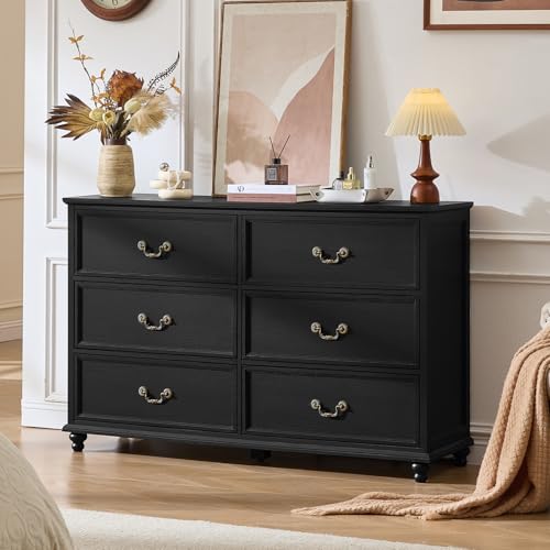 Wide Wood Farmhouse Night Stand with Drawers