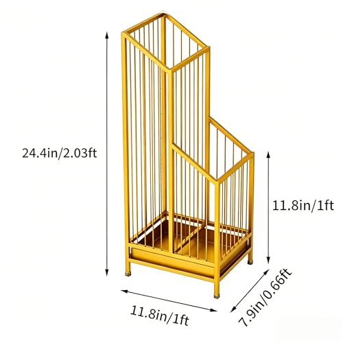 Elegant Metal Umbrella Storage Stand Rack Waterproof Entryway with Decorative
