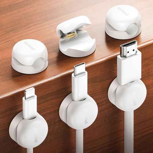 Desk Cord Organizer [1s Lock] Cable Management Holder Clips