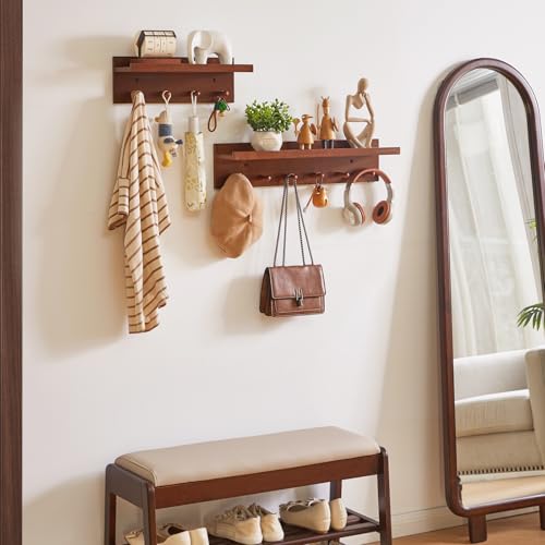 Coat Hook Wall Mount with Shelf