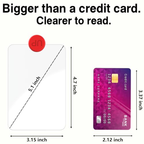 2 PCS 3X Leather Credit Card Magnifying Glass Fresnel Lens Large Area Wallet Page Pocket Magnifier Card Fire Starter