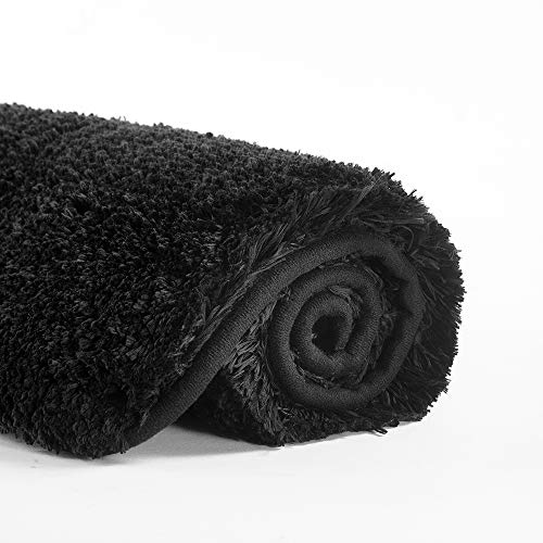 Bathroom Contour Rug Non Slip Bath Mat Water Absorbent Soft Microfiber Shaggy Bathroom Mat Machine Washable Bath Rug for Bathroom Thick Plush U Shape Toilet Rug