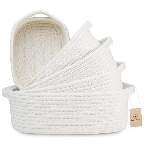 Rectangle Rope Baskets Set of 5