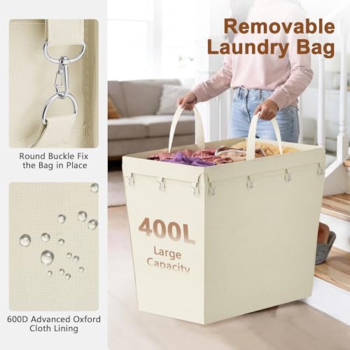 Large Laundry Cart with Wheels