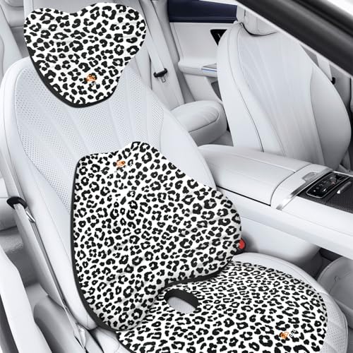 Ergonomic Car Seat Cushion with Comfort Memory Foam Neck Pillow