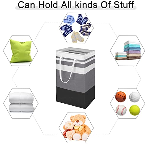 75 L Laundry Basket Large Clothes Hamper Bulk Laundry Room Organization Waterproof Collapsible Storage Hamper with Handles in Dorm