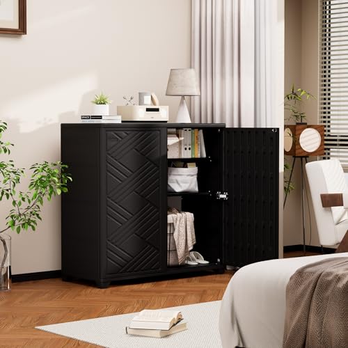 Outdoor Indoor Storage Cabinet Resin Cabinet Waterproof White