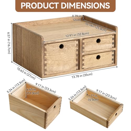 Wood Desk Cabinet with 3 Layer Trays 3KWJG