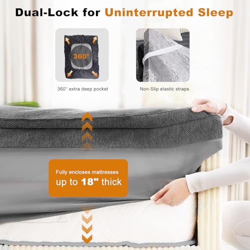 Dual Layer 4 Inch Cooling Memory Foam Mattress Topper