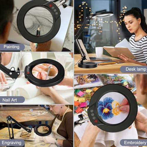 Magnifying Glass with Light and Clamp