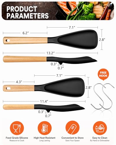 Multifunction Cooking Spoons for Nonstick Cookwares