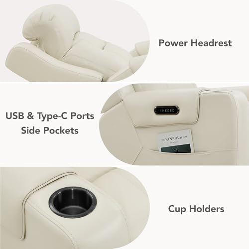Genuine Leather Power Recliner Chair