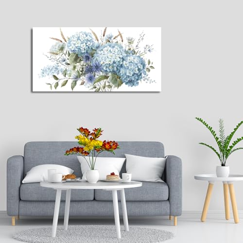 Large Floral Wall Art Grey Cream Brown Flowers Wall Decor Abstract Botanical Canvas Painting Artwork Simple Life Canvas Pictures for Living Room Bedroom Kitchen Home Office Decoration