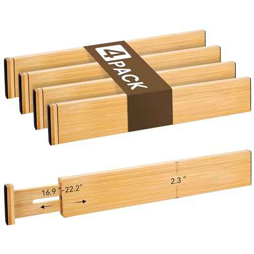 Bamboo Drawer Divider Set of 4