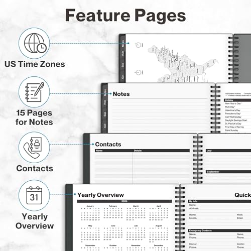 Planner Book Large 8.5x11 Weekly Monthly Daily Agenda