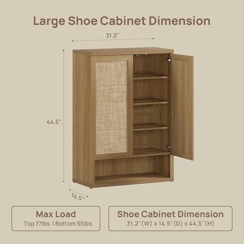 Rattan Shoe Storage Cabinet