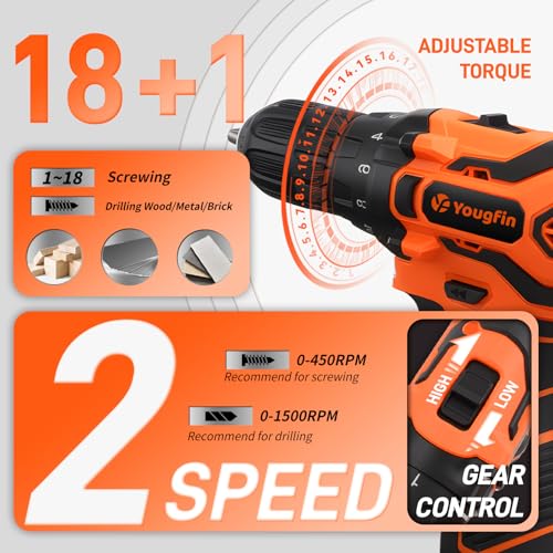 20V Cordless Drill Power Set