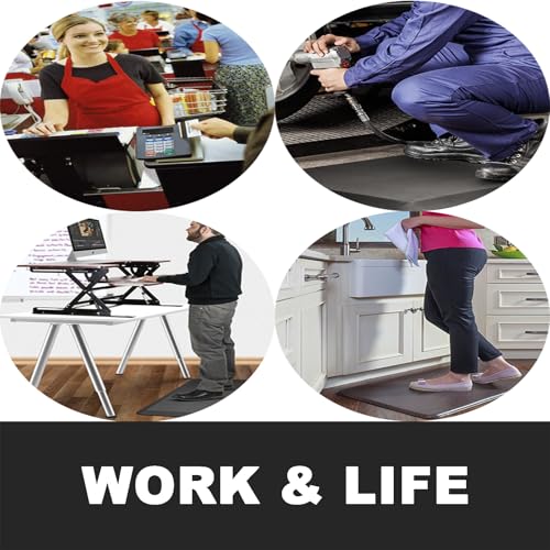 1" Extra Thick Kitchen Floor Mat Anti Fatigue Rug Standing Desk Mats