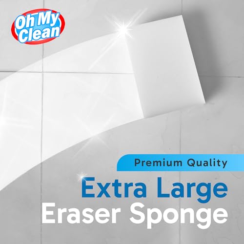 20 Pack) Extra Large Magic Cleaning Eraser Sponge – 2X Thick, Long Lasting Melamine Sponges in Bulk – White Foam Pads for Walls, Kitchen, Bathroom, Floor & Baseboard Cleaner
