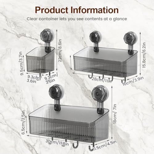 No Drill Bathroom Suction Storage Box