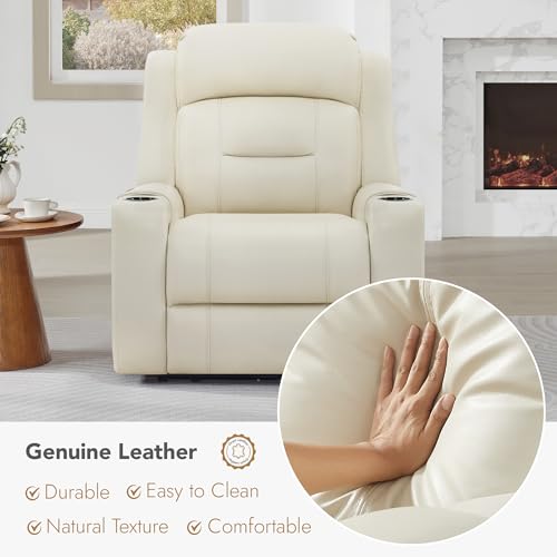 Genuine Leather Power Recliner Chair