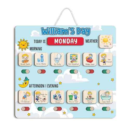 Wooden Chore Chart for Boys