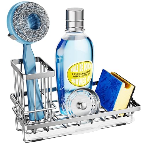 Sink Caddy Kitchen Sink Organizer with Detachable Brush Holder