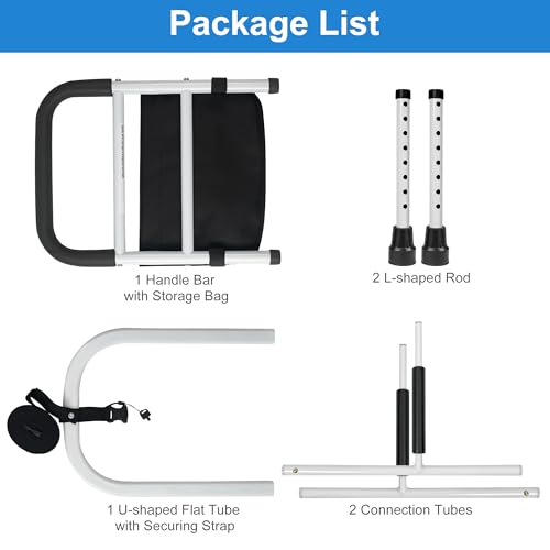 Bed Side Rails with Support Legs and Storage Pocket