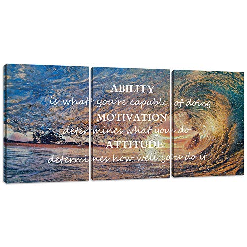3 Piece Modern Landscape Wall Art Canvas Poster Print Wall Decor Office Living Room Bedroom Home Decoration Canvas Painting Framed Ready to Hang