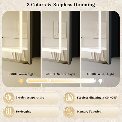 Medicine Cabine with LED Mirror LED Lighted Medicine Cabinet with Anti