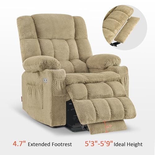 Dual Motor Power Lift Recliner Chair with Massage and Heat for Elderly People