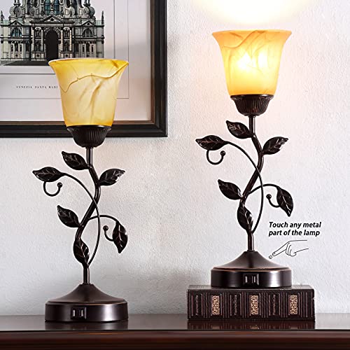 Touch Control Table Lamp with 2 USB Charging Ports