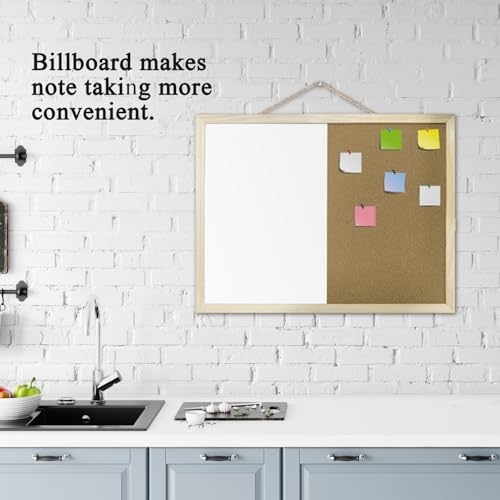 GDMINLO 16.5 x12.6 Inches Dry Erase Cork Bulletin Combination Board