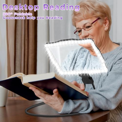 Large 10X Hands Free Magnifying Glass with Light for Reading