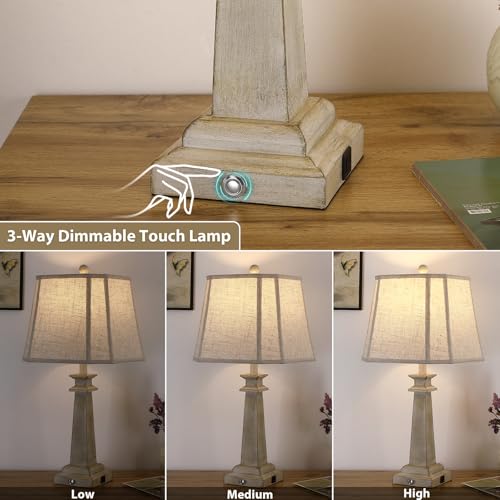 27.5" Farmhouse Table Lamp for Living Room