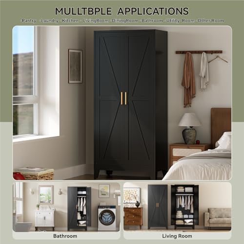 71 Farmhouse Metal Wardrobe Closet