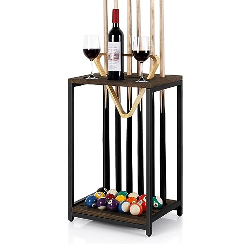 Pool Cue Holder Pool Stick Holder Pool Cue Stick Rack Wood Floor Stand Billiard Stick Holder Pool for Billiard Room Club