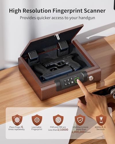 Gun Safe Biometric Gun Safe for Pistols 3