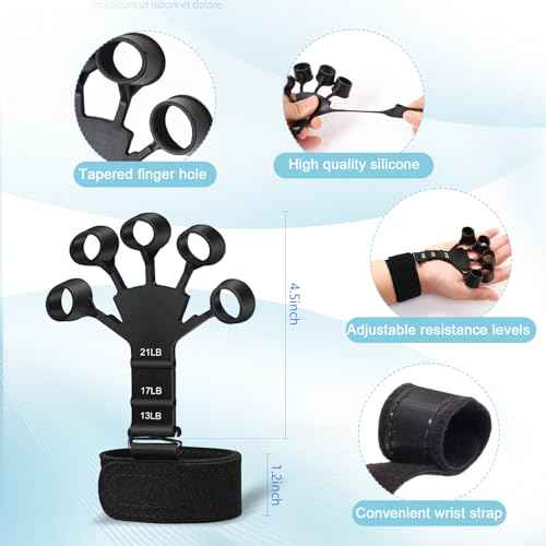 5 10 PCS Grip Strength Trainer Kit