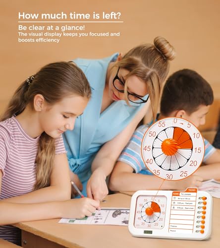 3-in-1 Visual ADHD Timer for Kids with Planning Board, Task Timer for Adults with ADHD, Chore & Schedule Planner, Autism & ADHD Tools with Checklist for Home School, Classroom, Homeschool Supplies
