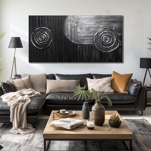 White Abstract Canvas Wall Art for Living Room Home Office Wall Decor